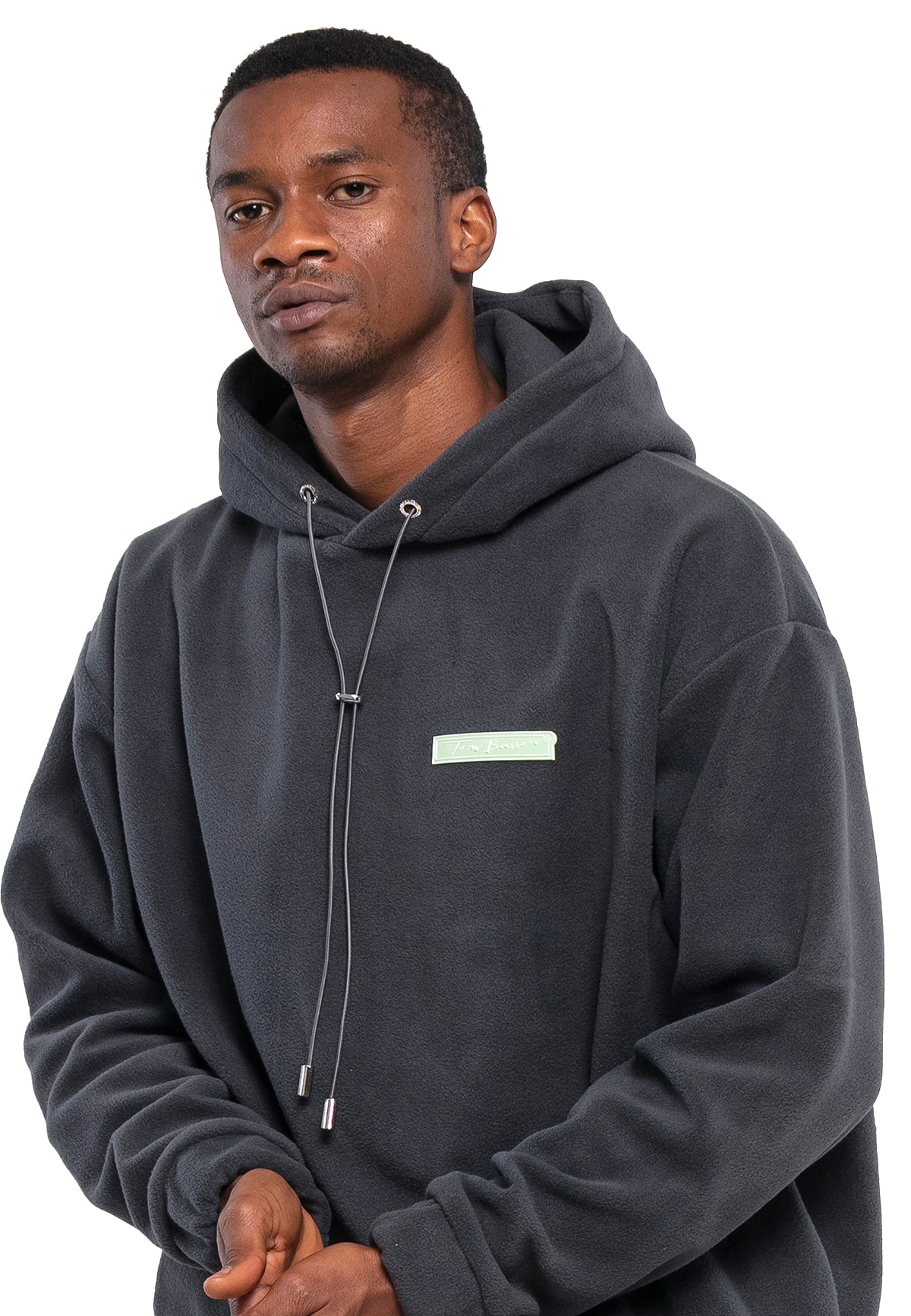 SET FELPA E PANTALONI IN TESSUTO PILE OVERSIZE DA UOMO ANTRACIDO
