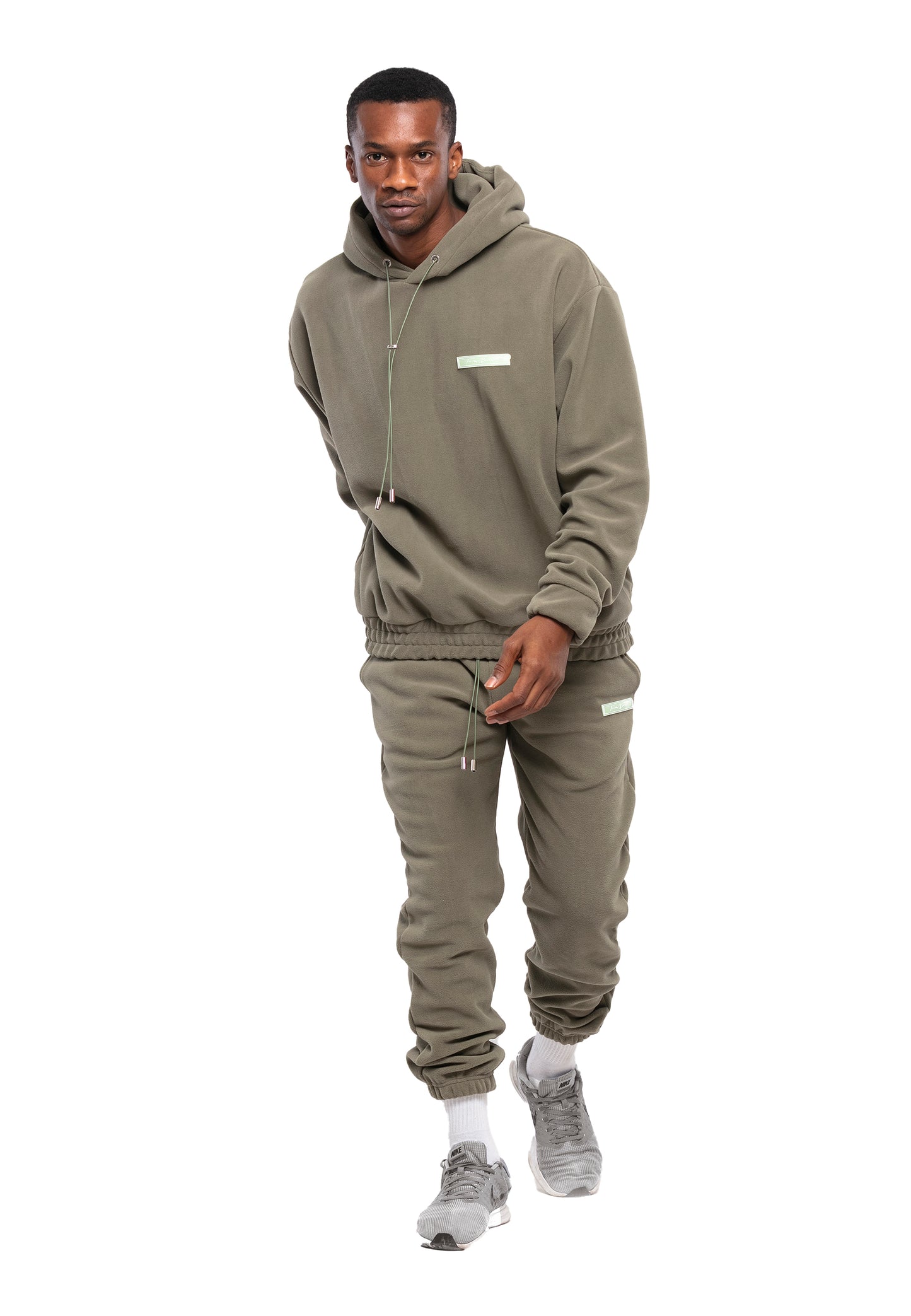 SET FELPA E PANTALONI IN TESSUTO PILE OVERSIZE DA UOMO ANTRACIDO