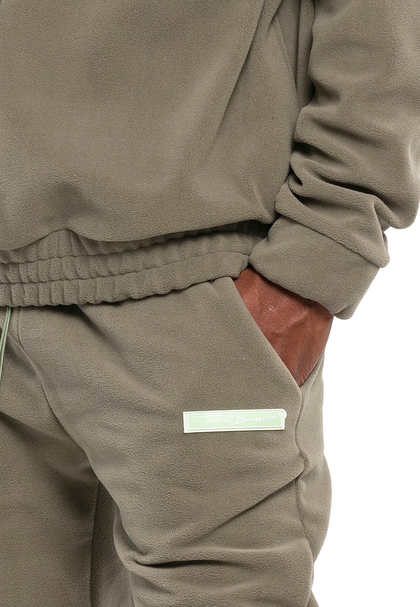 SET FELPA E PANTALONI IN TESSUTO PILE OVERSIZE DA UOMO ANTRACIDO
