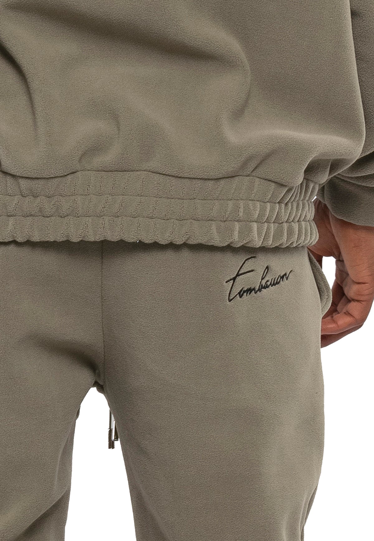 SET FELPA E PANTALONI IN TESSUTO PILE OVERSIZE DA UOMO ANTRACIDO