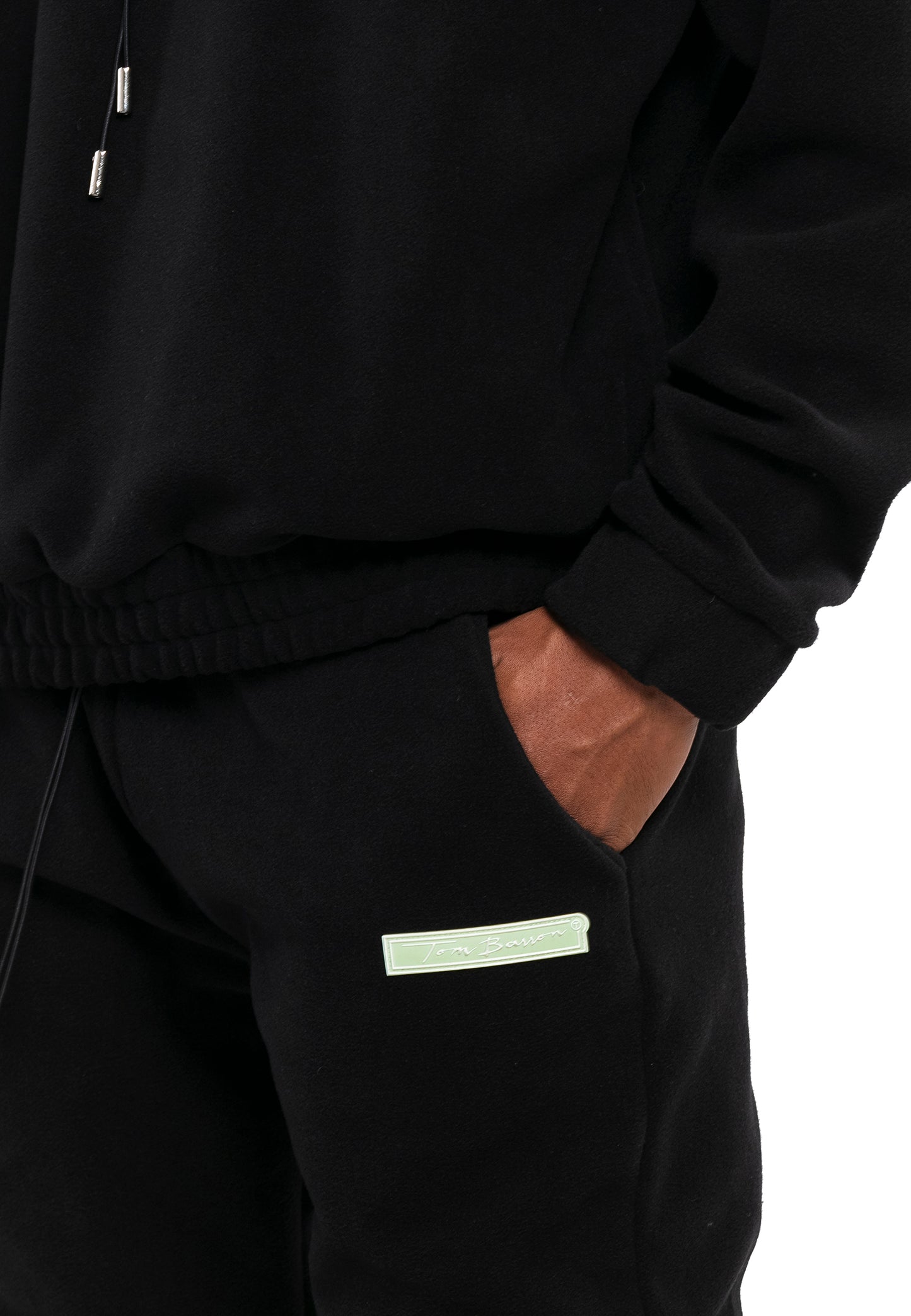 SET FELPA E PANTALONI IN TESSUTO PILE OVERSIZE DA UOMO ANTRACIDO