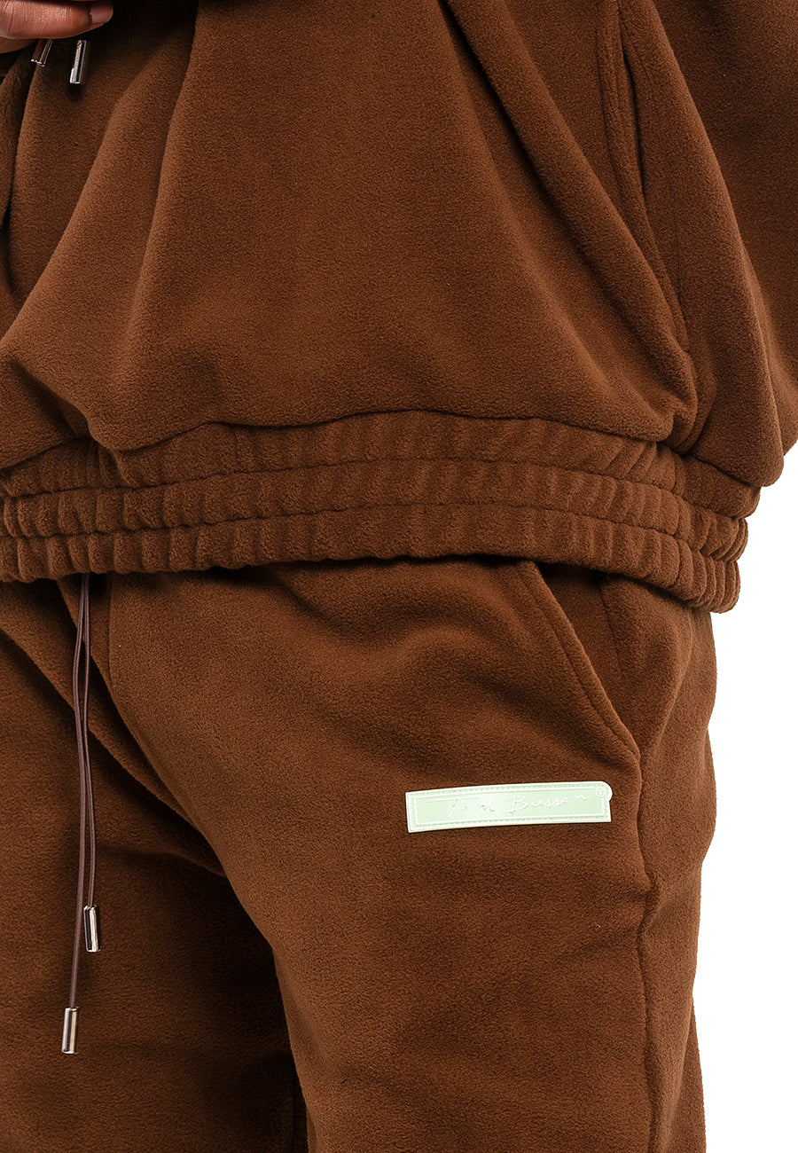SET FELPA E PANTALONI IN TESSUTO PILE OVERSIZE DA UOMO ANTRACIDO
