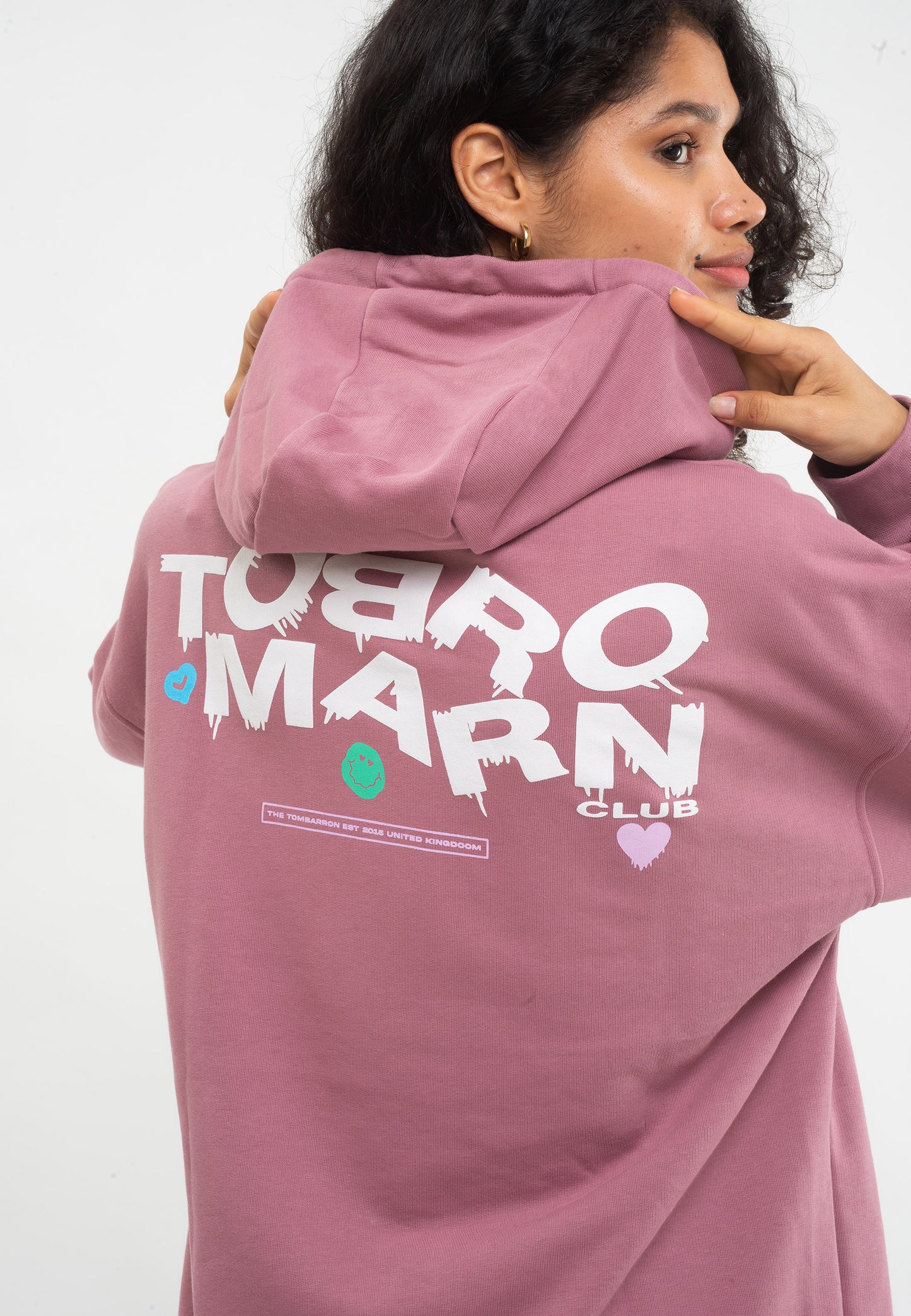 FELPA TUNICA OVERSIZE DONNA NERA