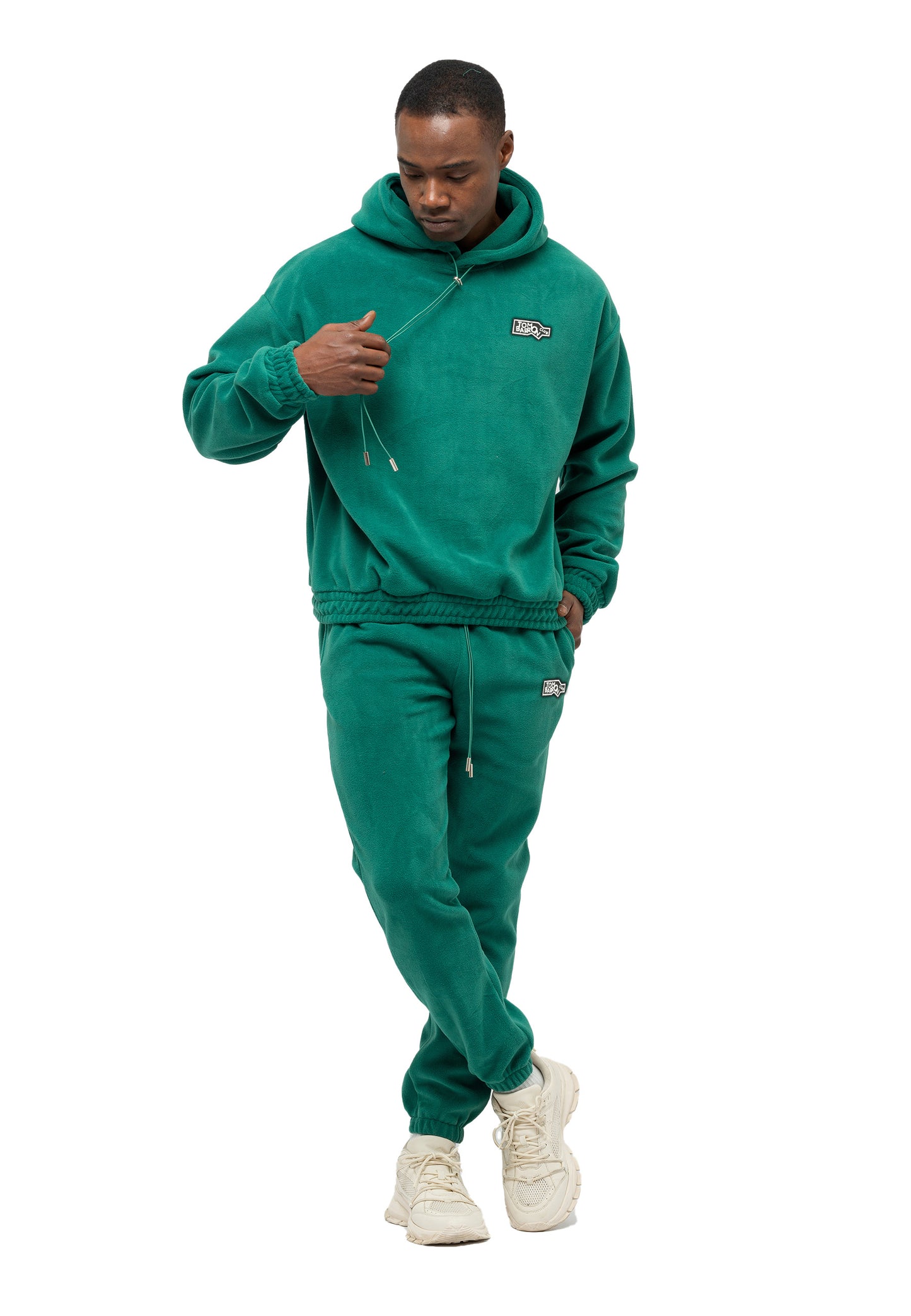 SET FELPA E PANTALONI IN TESSUTO PILE OVERSIZE DA UOMO ANTRACIDO
