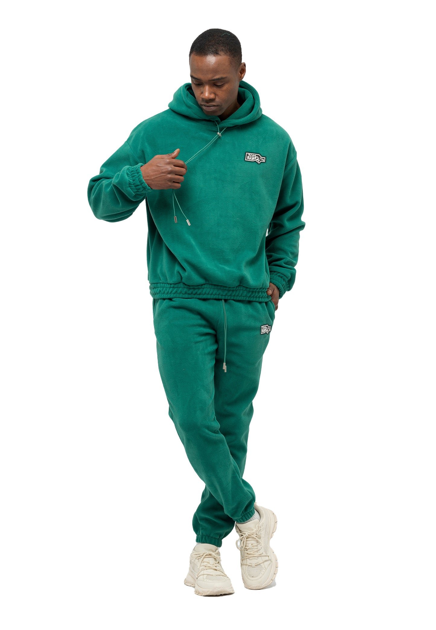 SET FELPA E PANTALONI IN TESSUTO PILE OVERSIZE DA UOMO ANTRACIDO