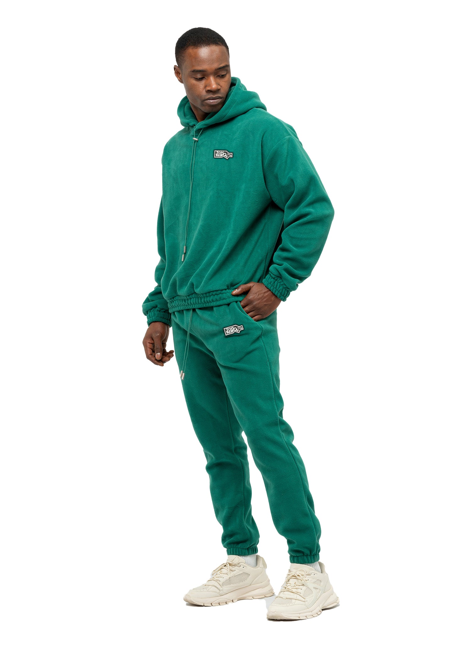 SET FELPA E PANTALONI IN TESSUTO PILE OVERSIZE DA UOMO ANTRACIDO