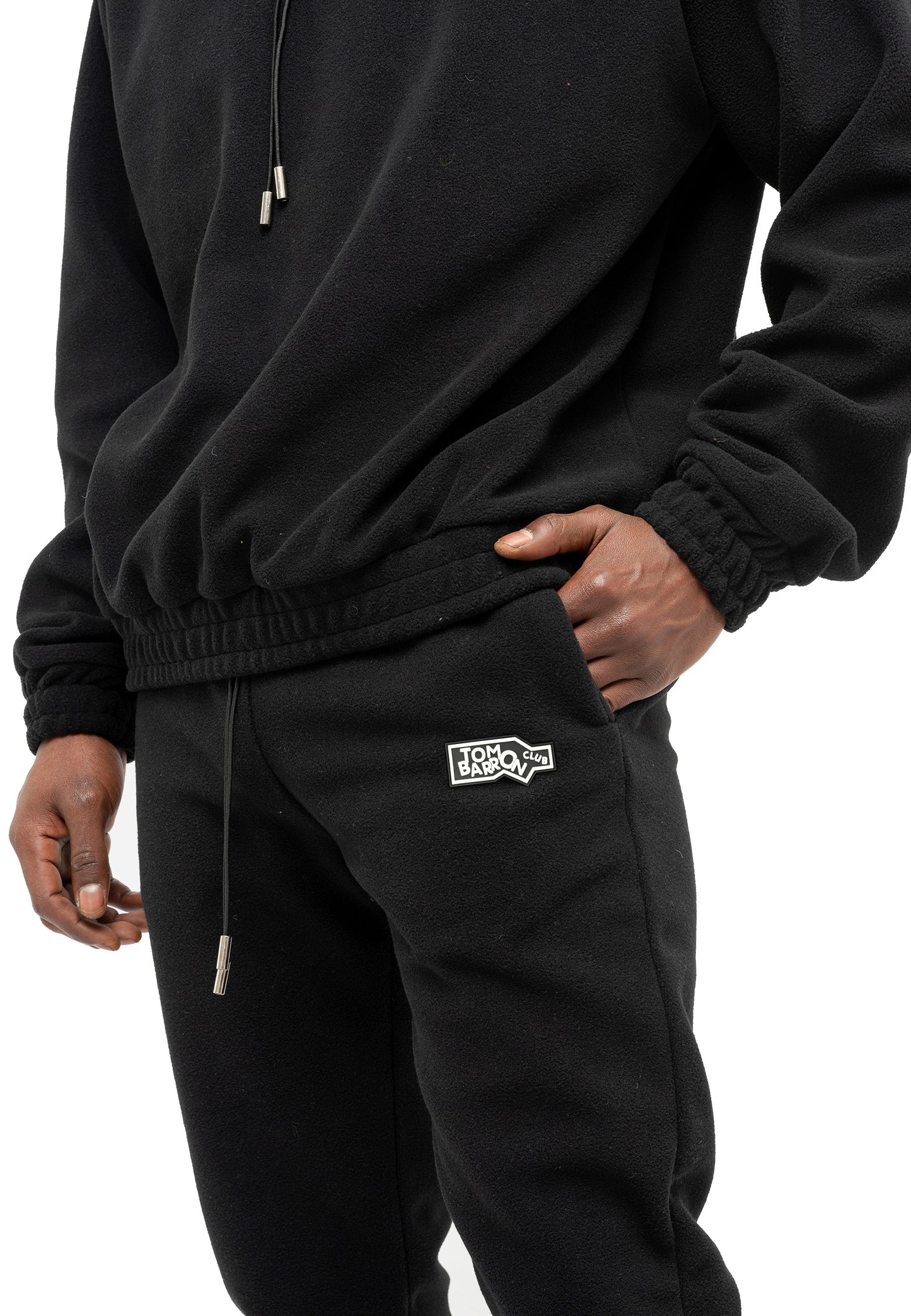SET FELPA E PANTALONI IN TESSUTO PILE OVERSIZE DA UOMO ANTRACIDO
