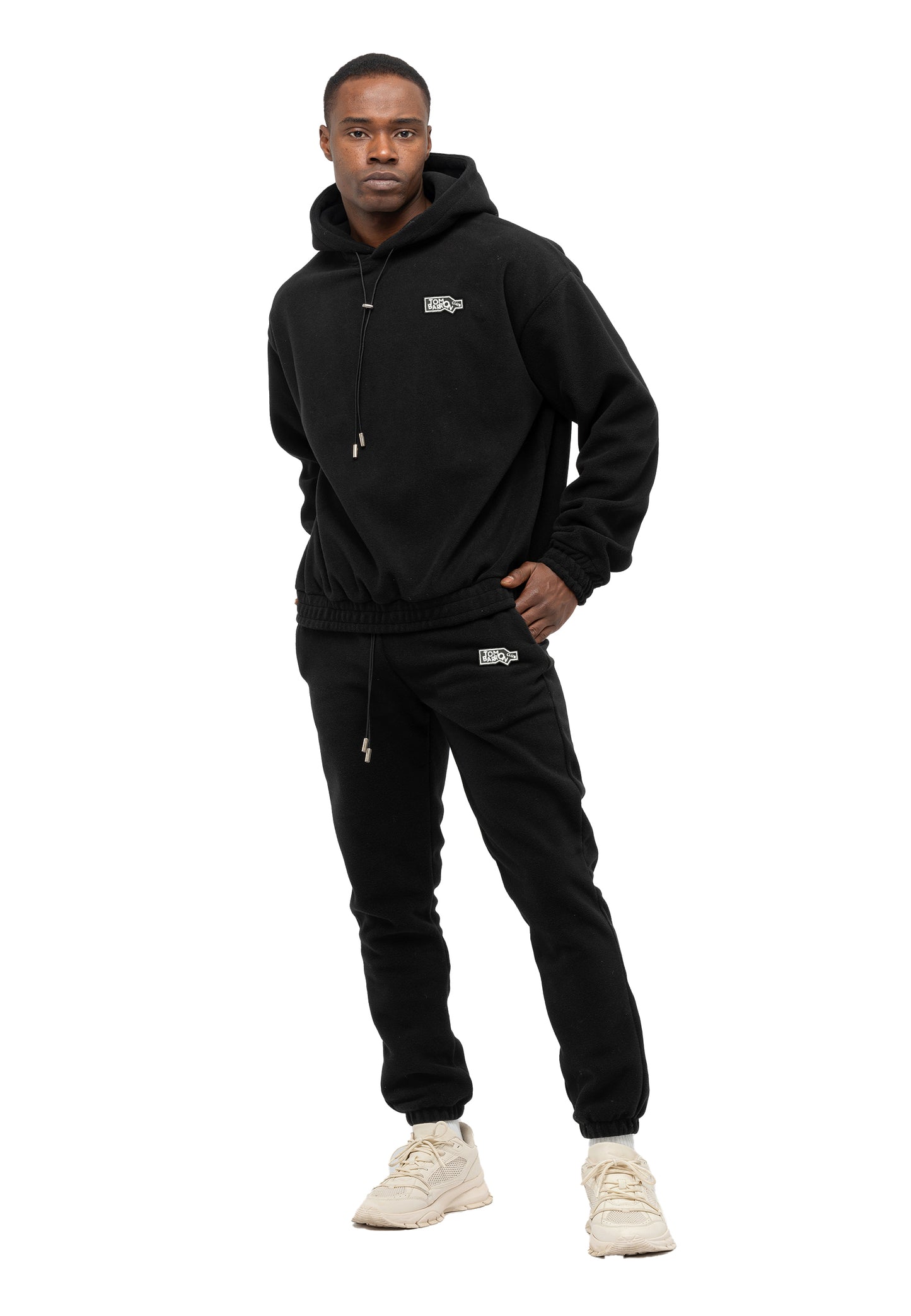 SET FELPA E PANTALONI IN TESSUTO PILE OVERSIZE DA UOMO ANTRACIDO