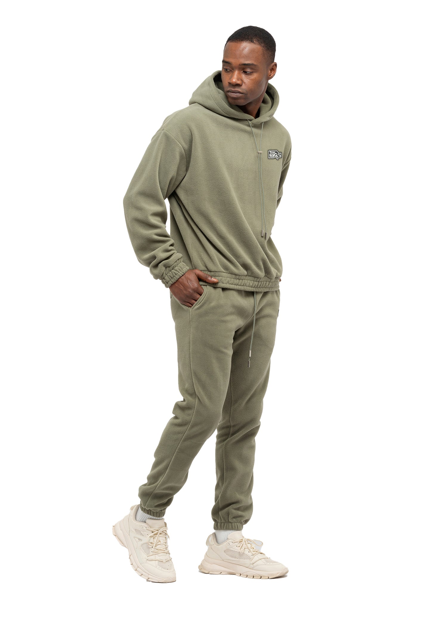SET FELPA E PANTALONI IN TESSUTO PILE OVERSIZE DA UOMO ANTRACIDO