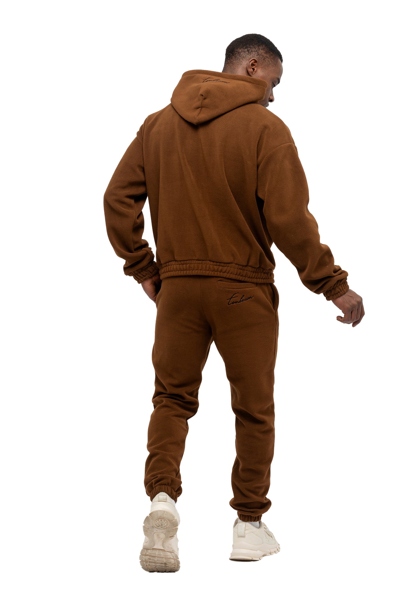 SET FELPA E PANTALONI IN TESSUTO PILE OVERSIZE DA UOMO ANTRACIDO