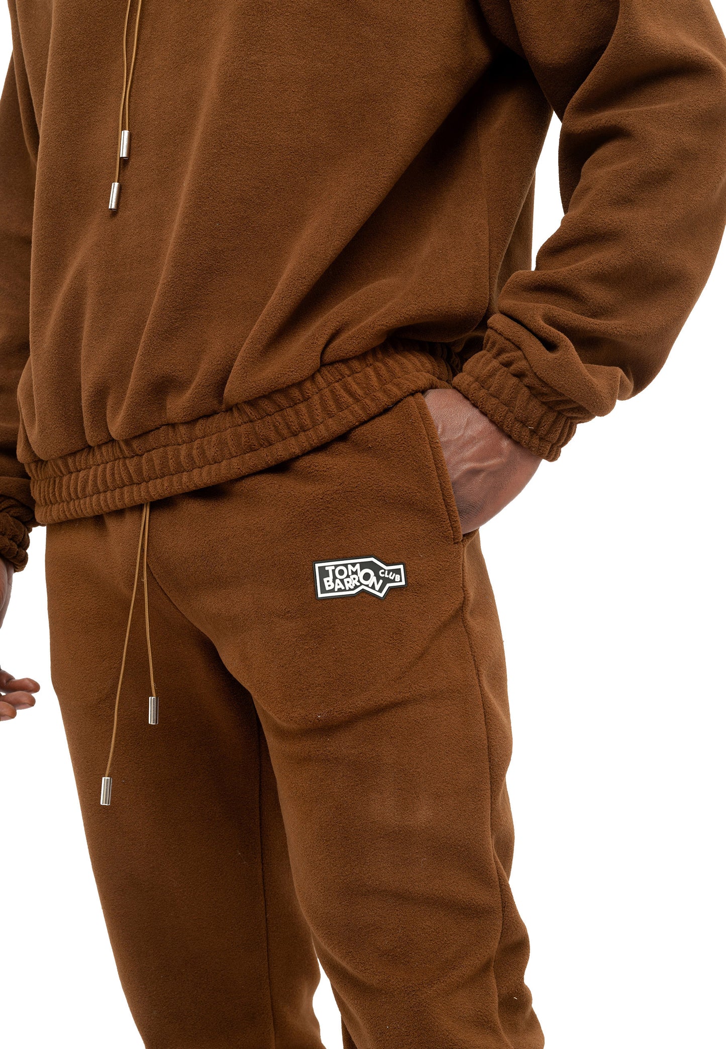 SET FELPA E PANTALONI IN TESSUTO PILE OVERSIZE DA UOMO ANTRACIDO