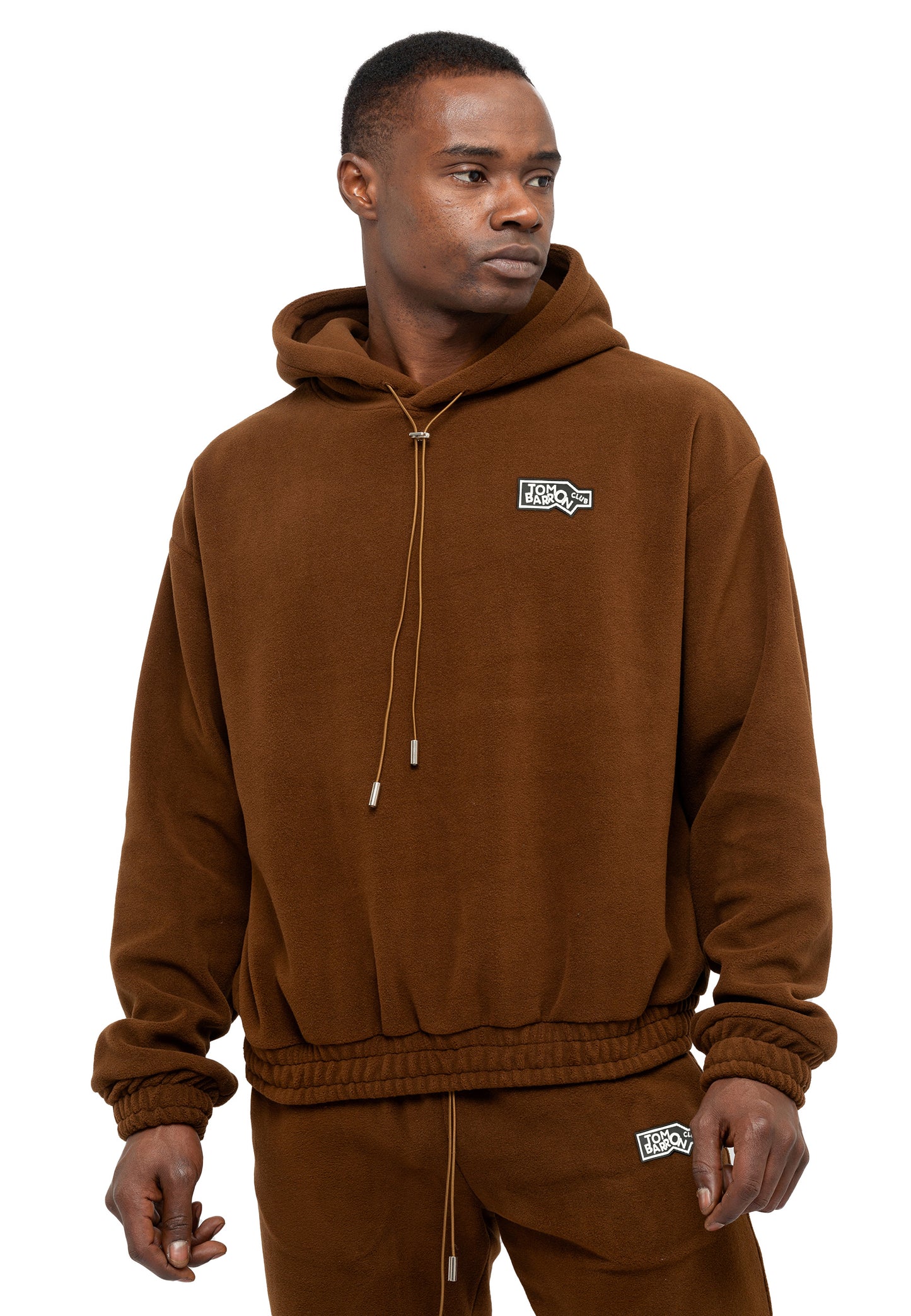 SET FELPA E PANTALONI IN TESSUTO PILE OVERSIZE DA UOMO ANTRACIDO