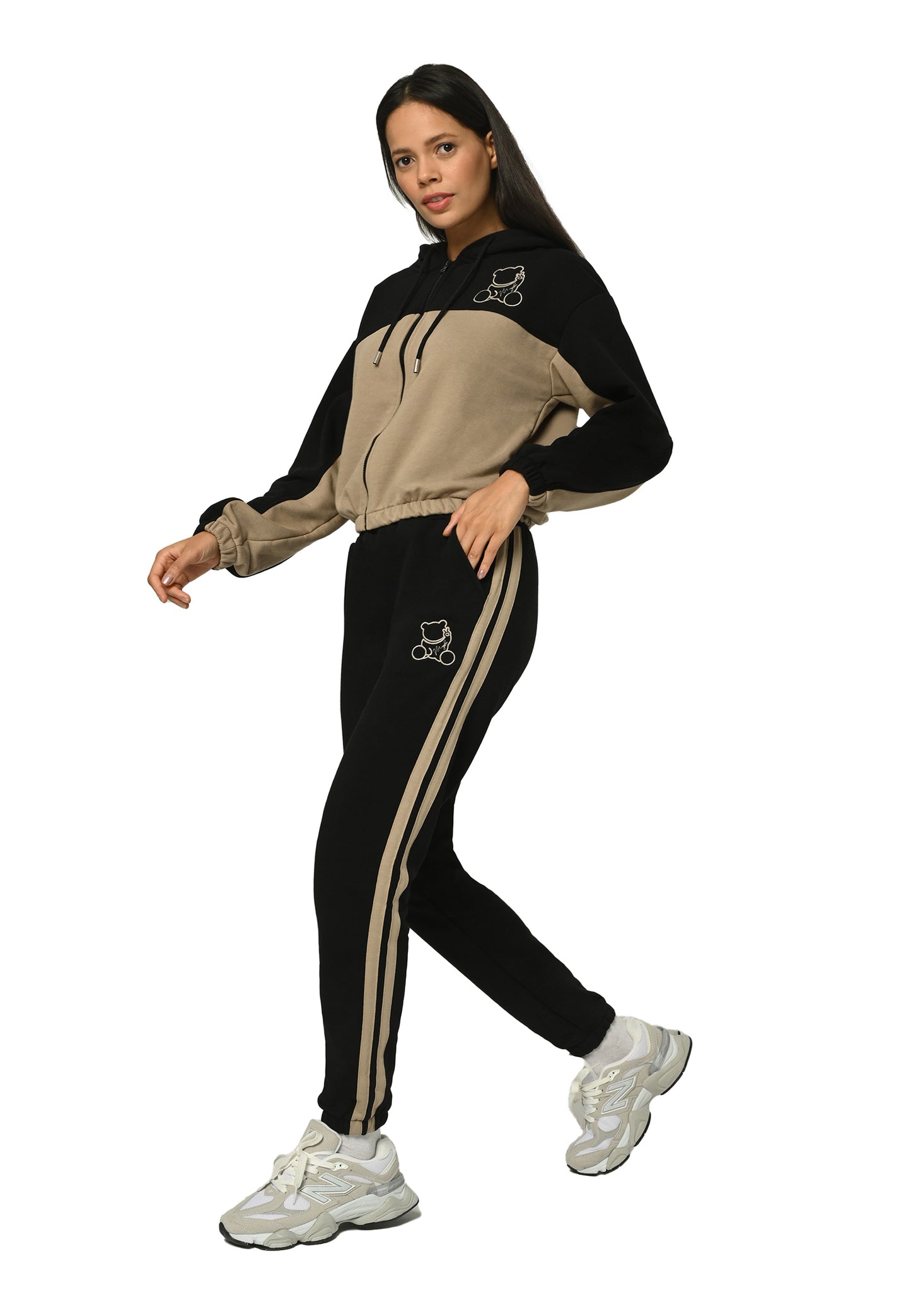 Plush Bear Zip-Up Ensemble