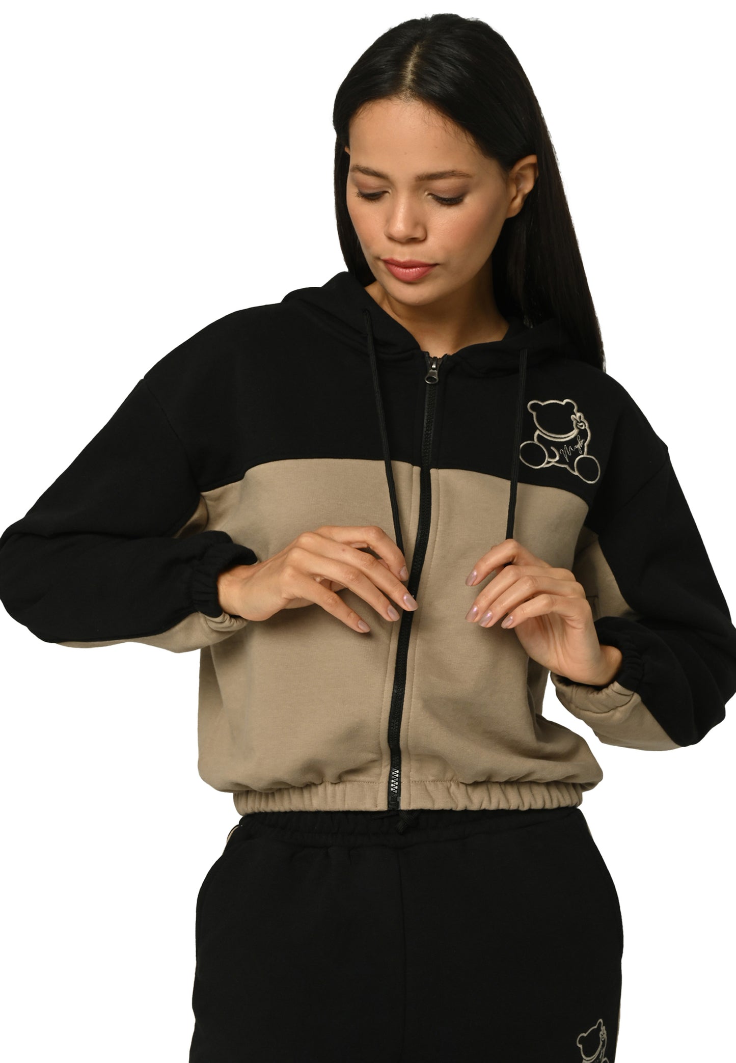 Plush Bear Zip-Up Ensemble