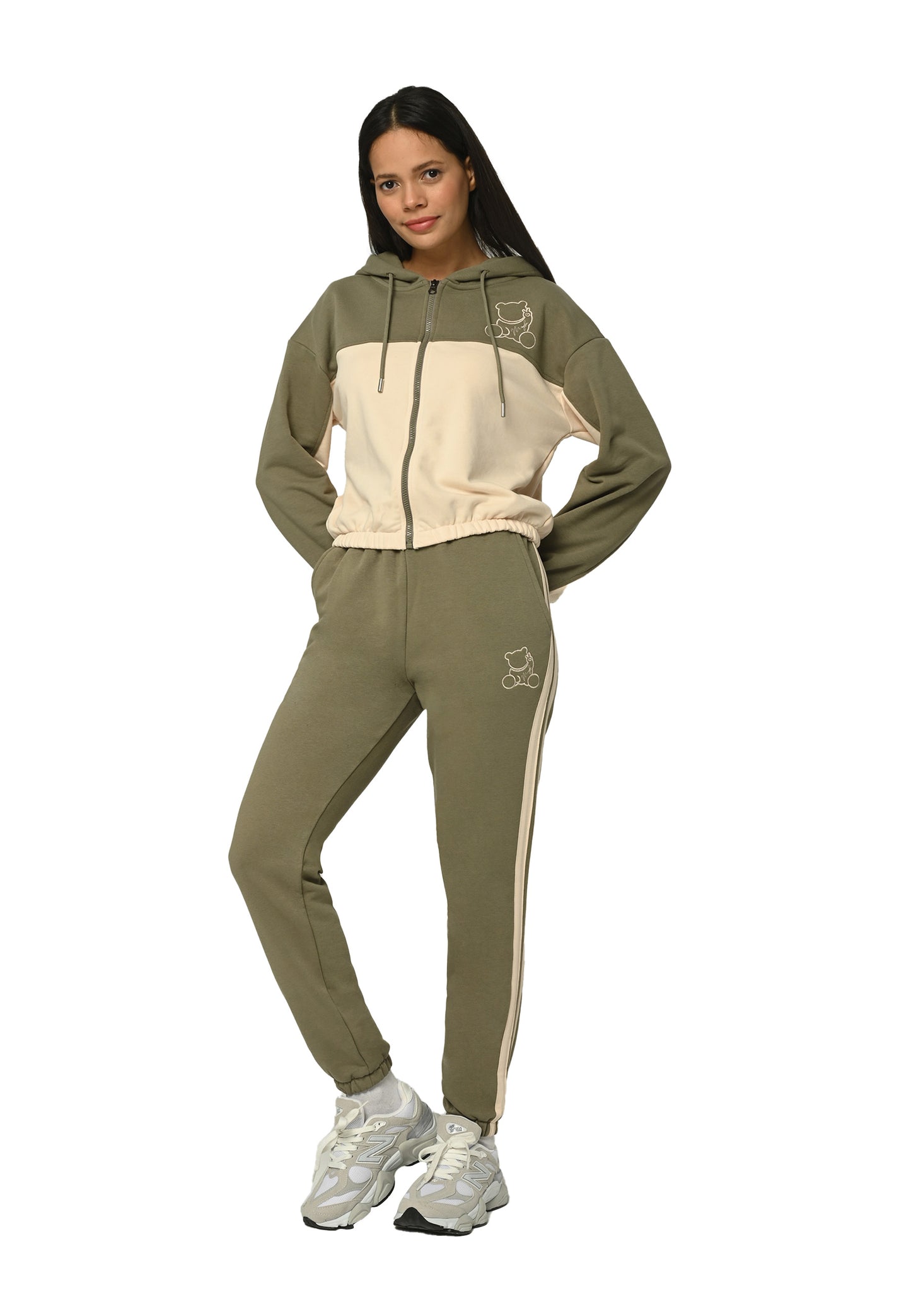 Plush Bear Zip-Up Ensemble
