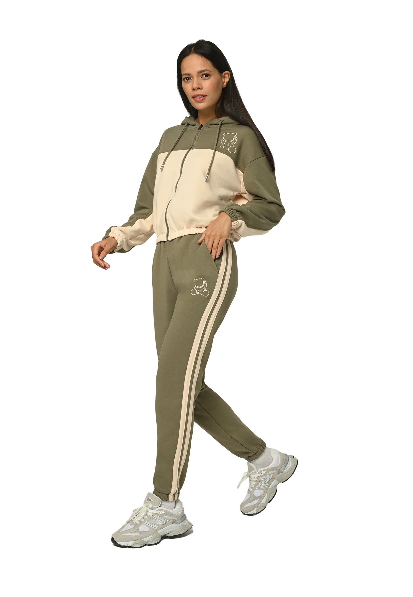 Plush Bear Zip-Up Ensemble