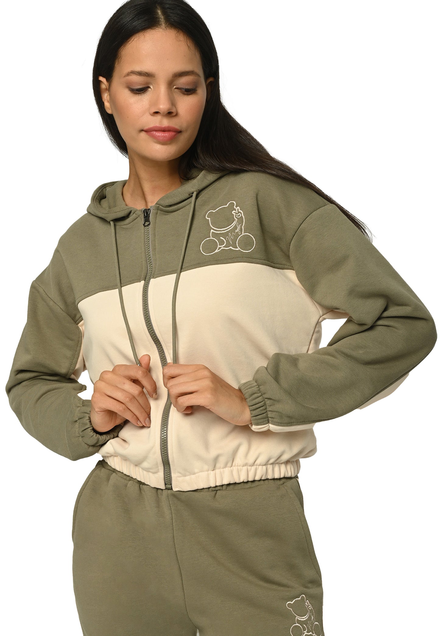 Plush Bear Zip-Up Ensemble