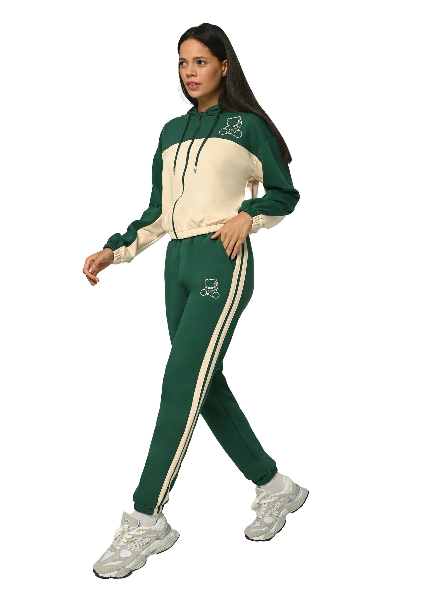 Plush Bear Zip-Up Ensemble