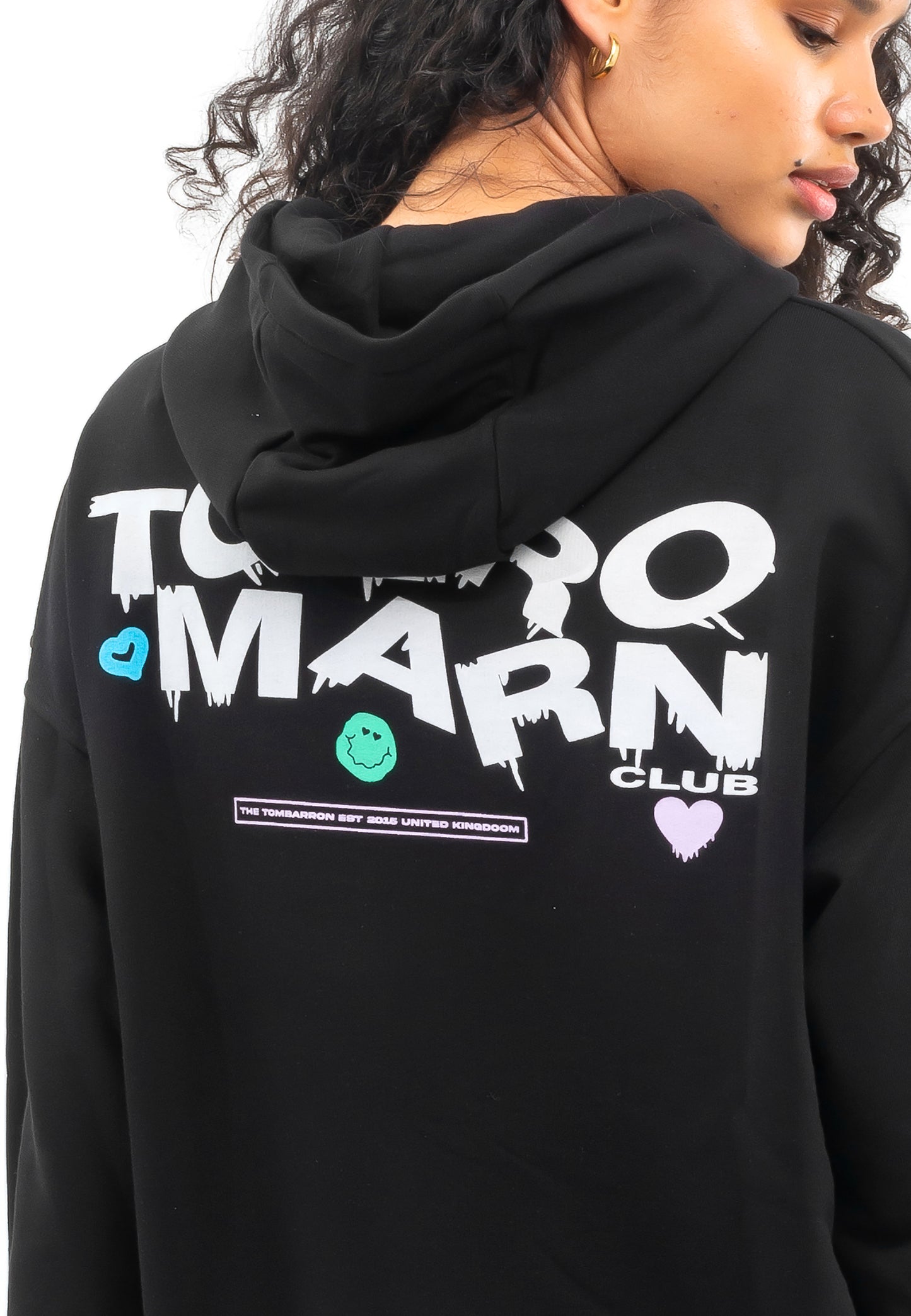 FELPA TUNICA OVERSIZE DONNA NERA