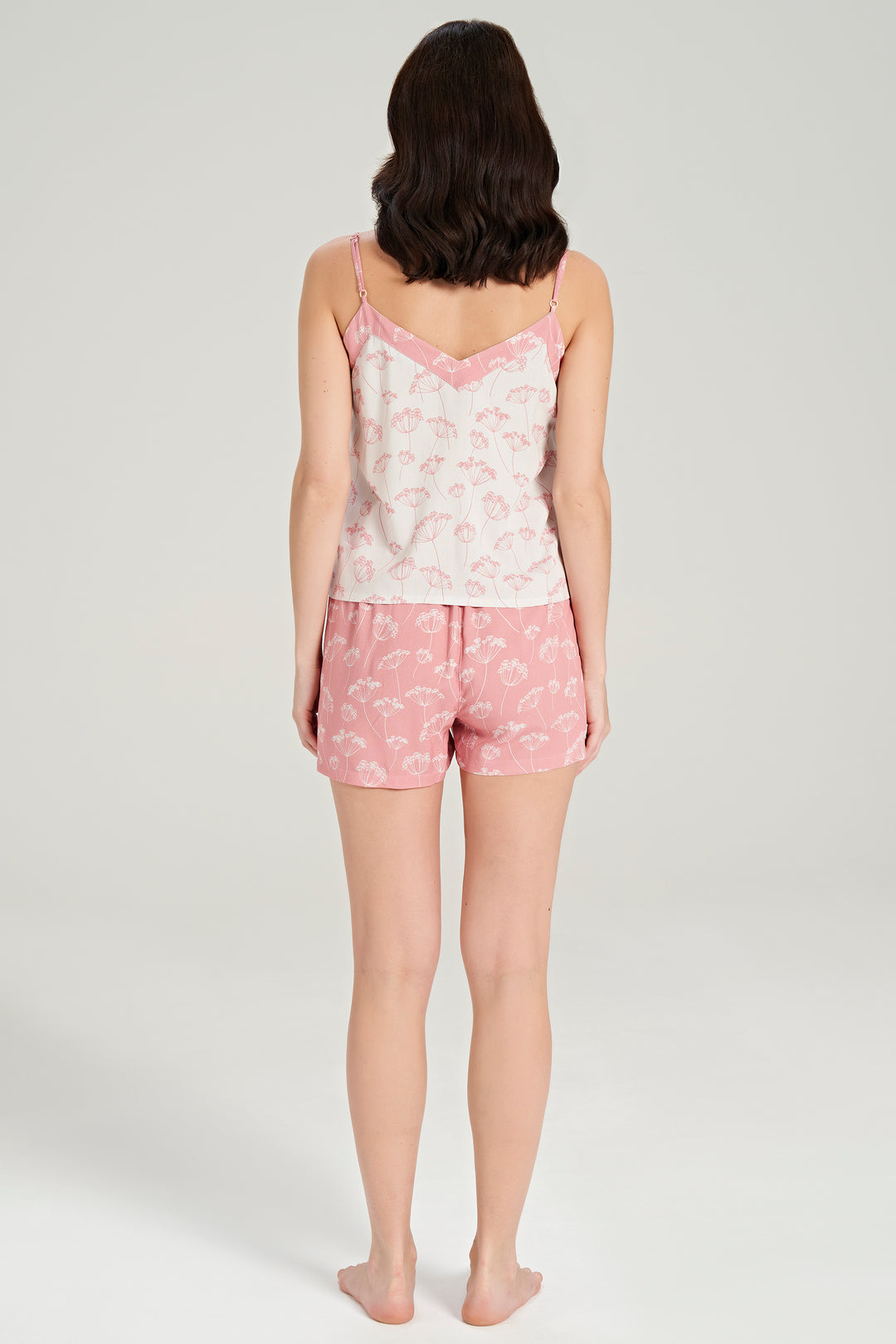 Woven Fine Floral Shorts and Tank Top Set