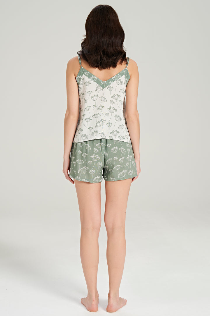 Woven Fine Floral Shorts and Tank Top Set