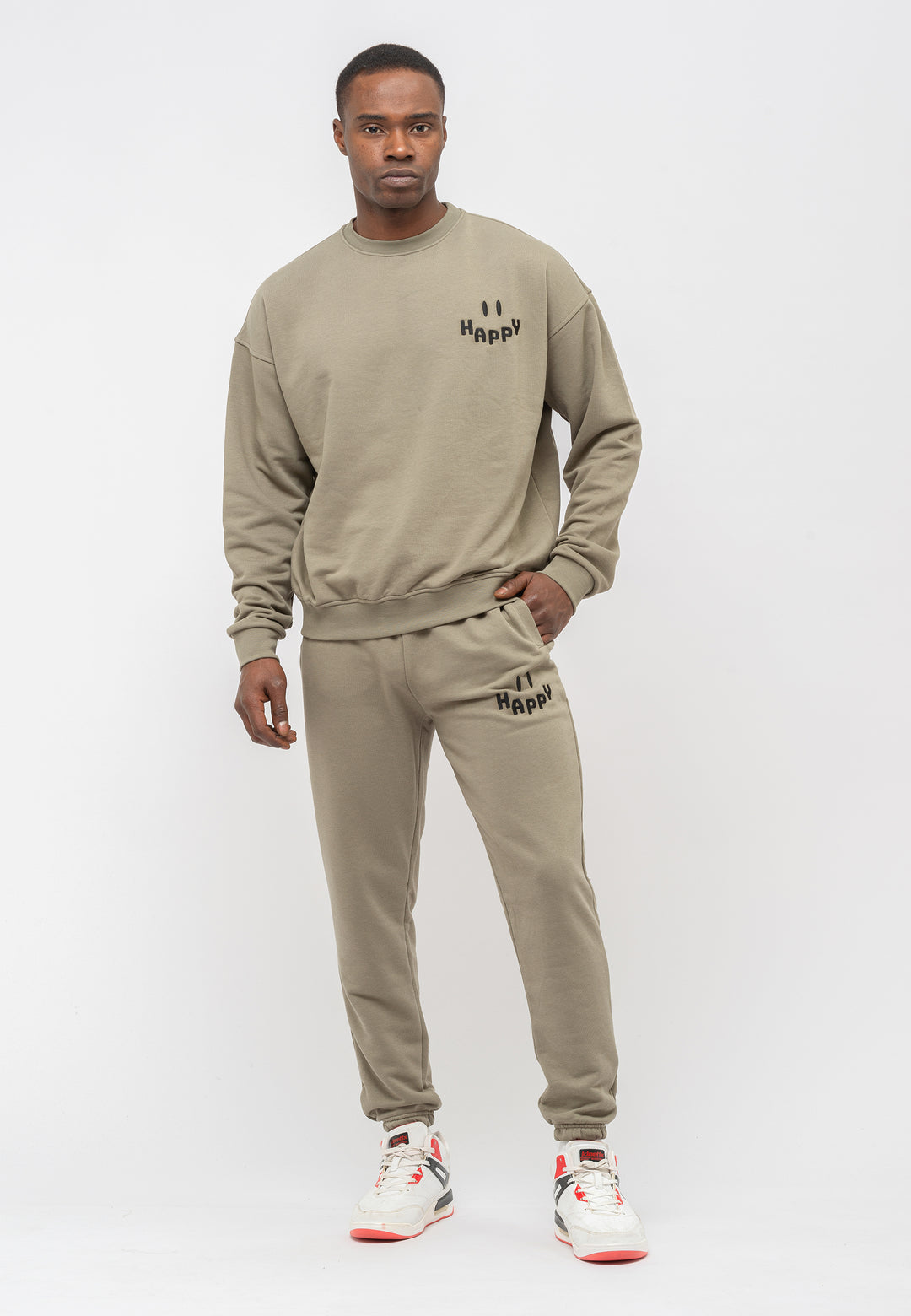 'Happy' Embroidered Tracksuit