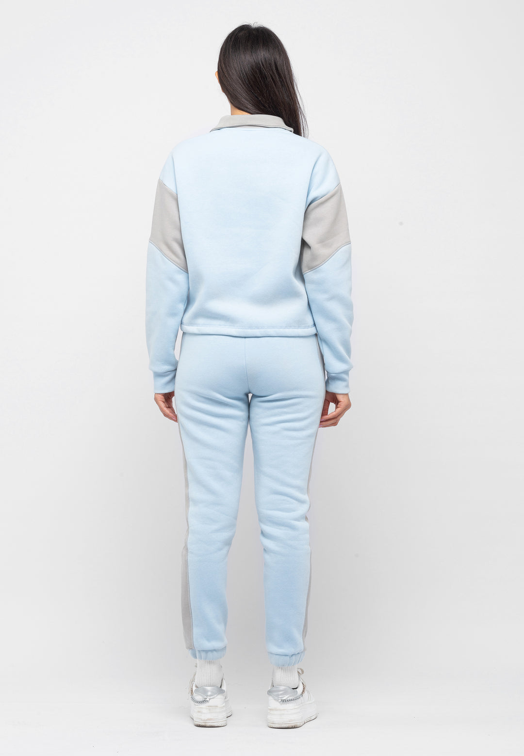 Floral Embroidered Half-Zip Tracksuit